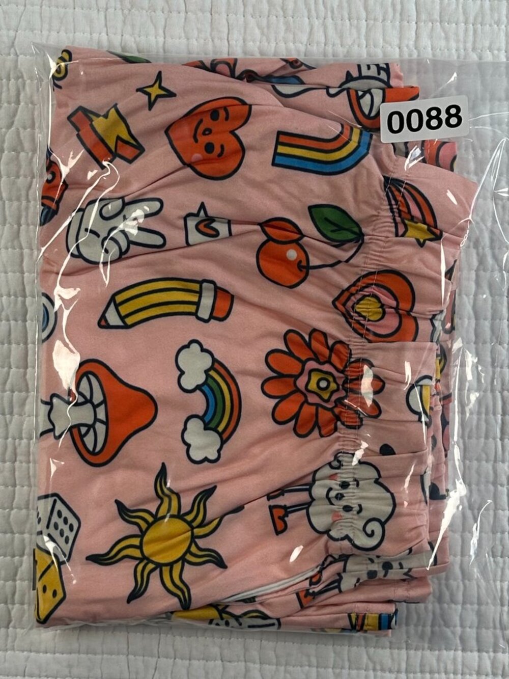 Brief Insanity Pink Groovy Hippie Lounge Pajama Pants Women's Size Large NWT - Picture 11 of 11